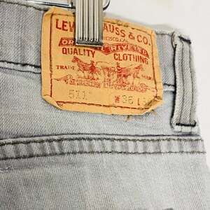Levis 511 Jeans Men's Slim Straight Fit Gray Denim, size 36x32